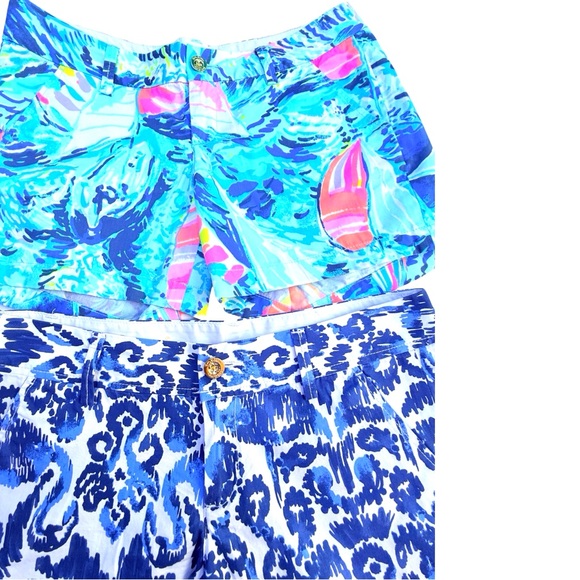 Lilly Pulitzer 2 Pc Lot Tropical Resort Callahan Shorts Set Women Sz 4 - Picture 3 of 10